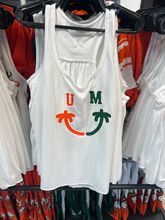 Miami Hurricanes Youth Girls Palm Smile Tank